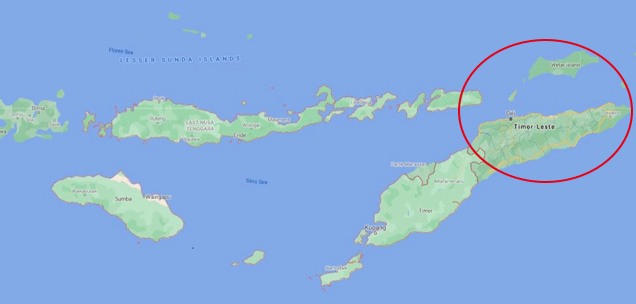 Map of Timor-Leste ©2021 Google