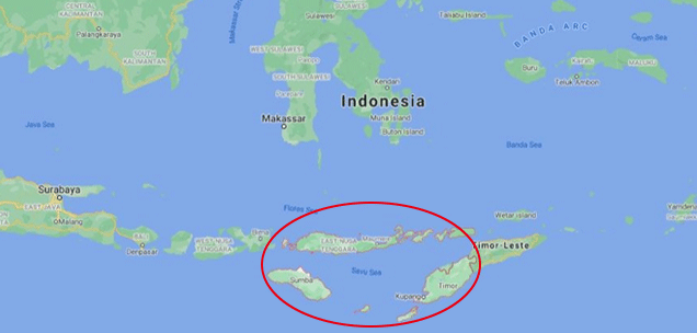 Map of East Nusa Tenggara ©2021 Google