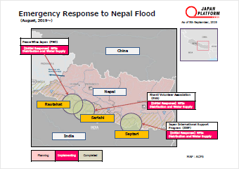 Emergency Response to Nepal Flood 2019 Activities Map