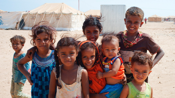 アジブチにてイエメン難民キャンプの子どもたち ©JPF