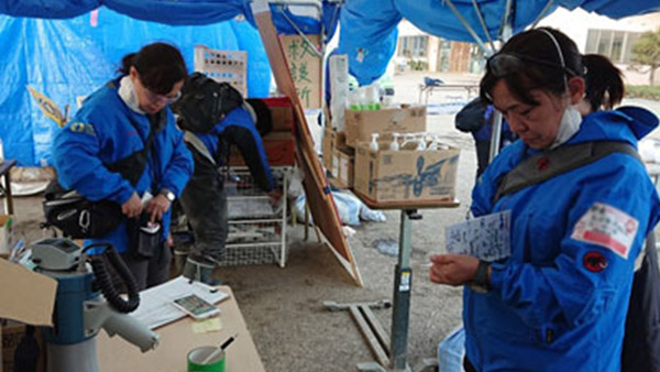 HuMA conducting relief  activities in Nagano Prefecture ©HuMA