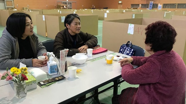 JISP listens to victims of Typhoon Hagibis ©JISP