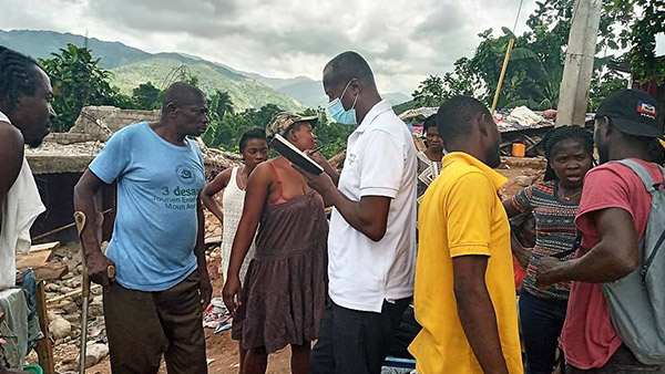 2021年8月のハイチ地震 ピースウィンズ・ジャパン現地スタッフによる初動調査 ©PWJ